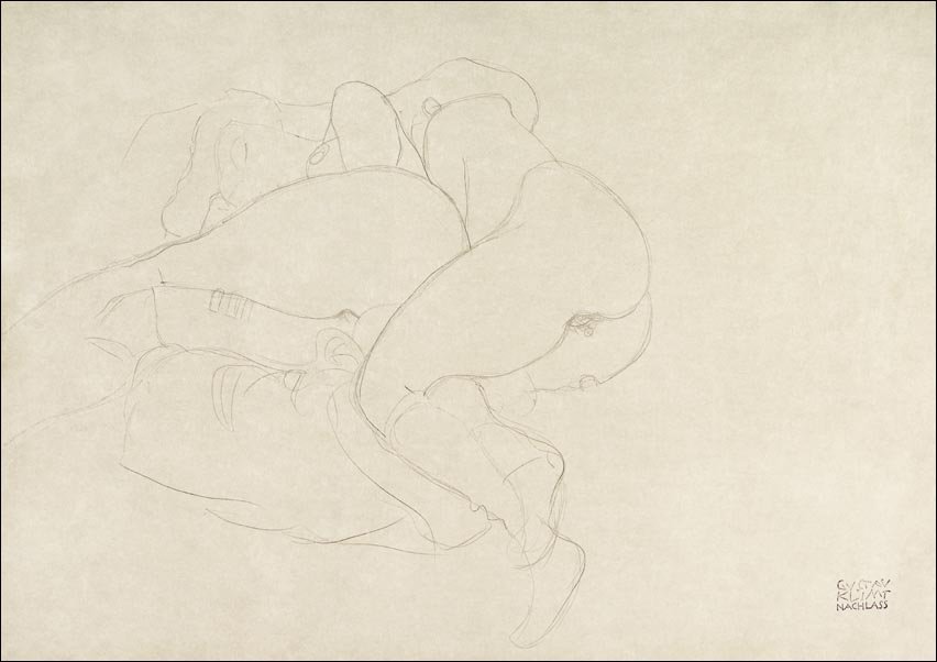 Galeria Plakatu, Plakat, Two Women Friends Reclining, Gustav Klimt, 80x60 cm
