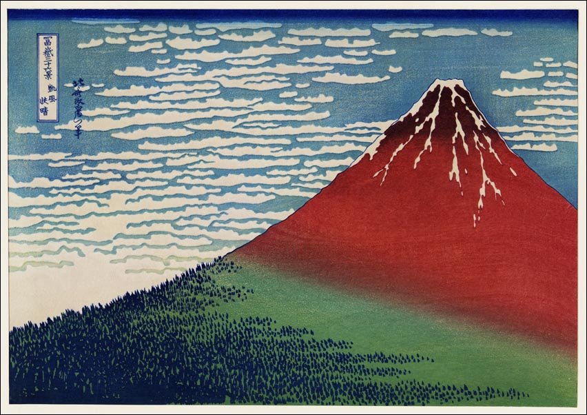 Galeria Plakatu, Plakat, Fine Wind, Clear Morning, Hokusai, 100x70 cm