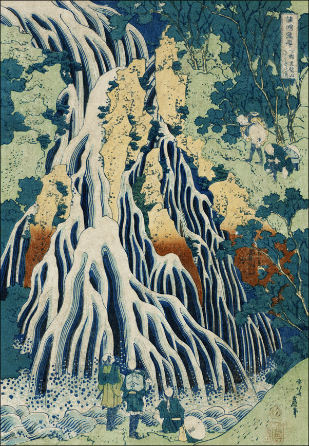 Galeria Plakatu, Plakat, Shimotsuke Kurokami-Yama Kurifuri no Taki, Hokusai, 61x91,5 cm