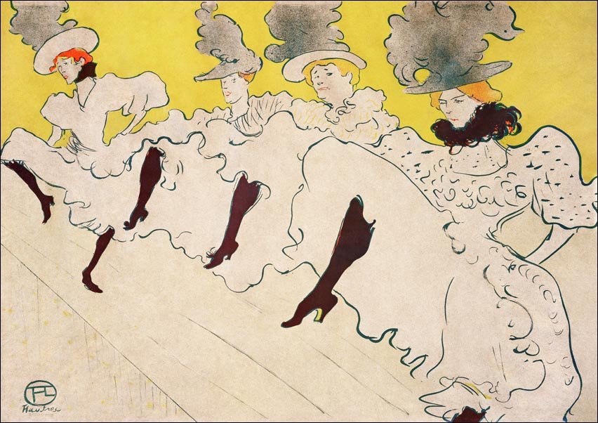 Galeria Plakatu, Plakat, Mademoiselle Eglantine’s Troupe, Henri De Toulouse-Lautrec, 40x30 cm