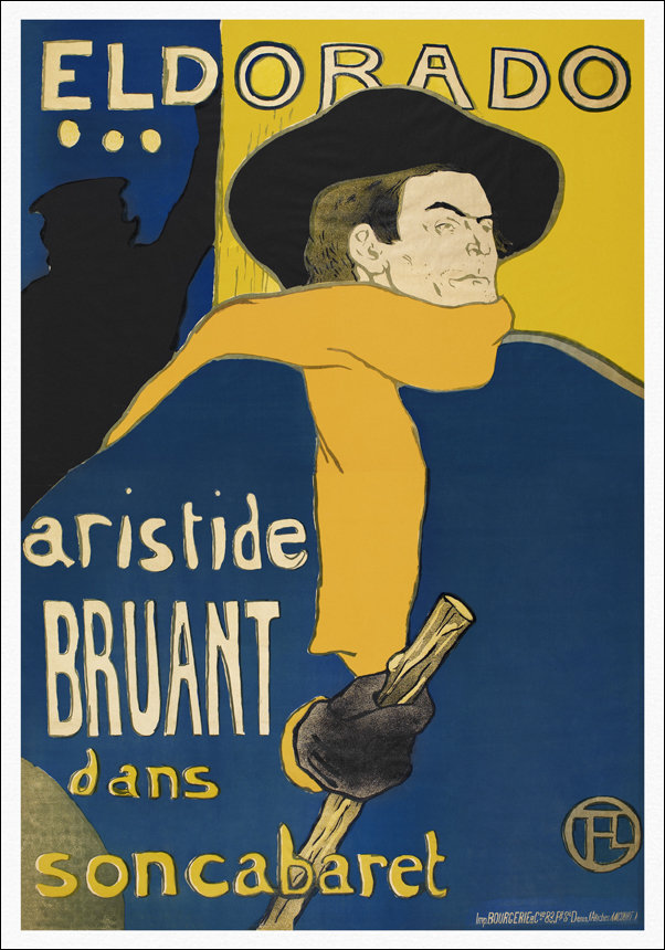 Galeria Plakatu, Plakat, Aristide Bruant, Henri De Toulouse-Lautrec, 29,7x42 cm