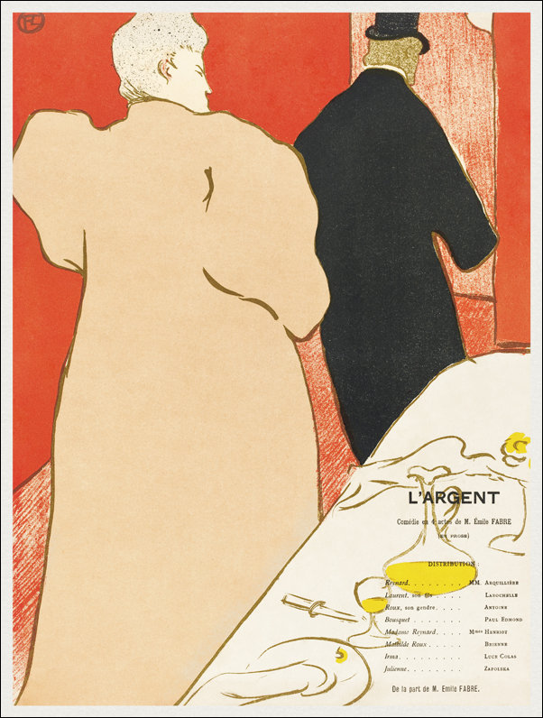 Galeria Plakatu, Plakat, L&rsquo;Argent, Henri De Toulouse-Lautrec, 61x91,5 cm