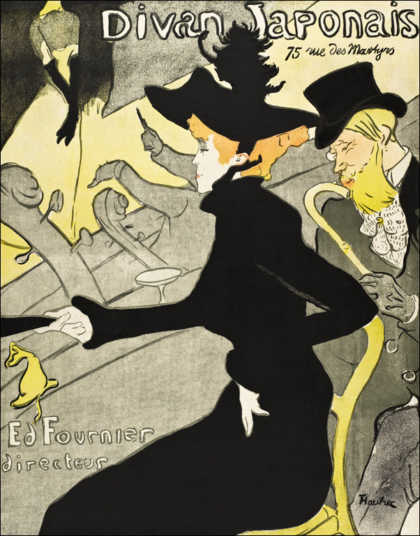 Galeria Plakatu, Plakat, Divan Japonais, Henri De Toulouse-Lautrec, 61x91,5 cm