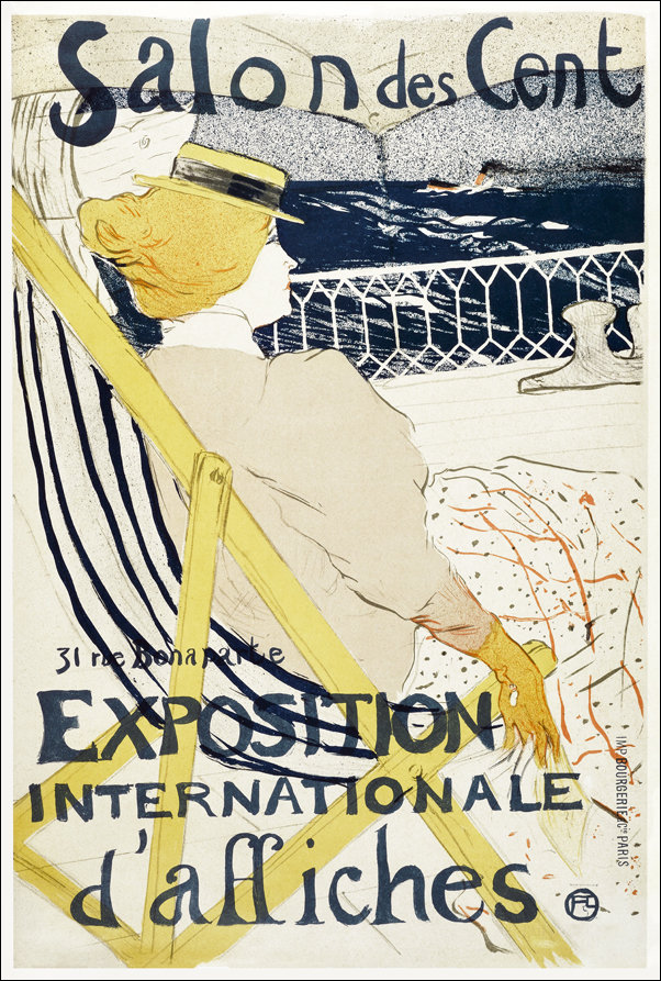 Galeria Plakatu, Plakat, Salon des Cent poster, Henri De Toulouse-Lautrec, 42x59,4 cm