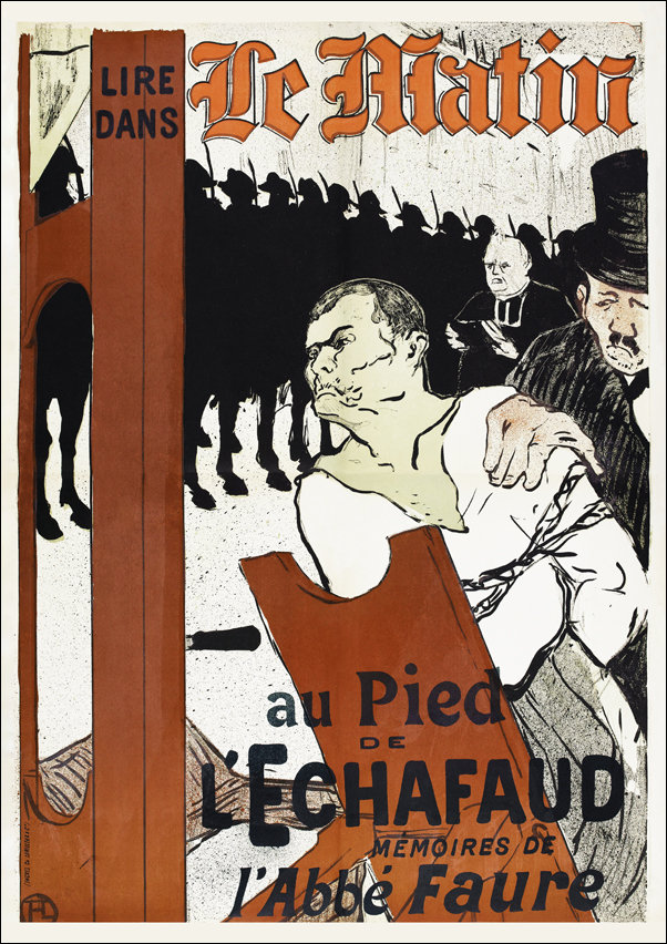 Galeria Plakatu, Plakat, Au Pied de l’Echafaud, Henri De Toulouse-Lautrec, 29,7x42 cm