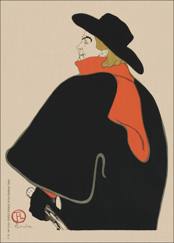 Galeria Plakatu, Plakat, Aristide Bruant, in His Cabaret, Henri De Toulouse-Lautrec, 30x40 cm