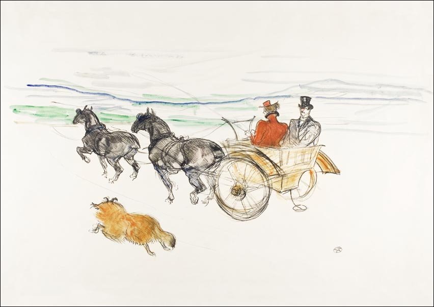 Galeria Plakatu, Plakat, Double harness, Henri De Toulouse-Lautrec, 100x70 cm