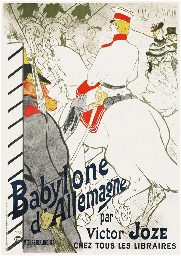 Galeria Plakatu, Plakat, Babylone d’Allemagne, Henri De Toulouse-Lautrec, 40x50 cm