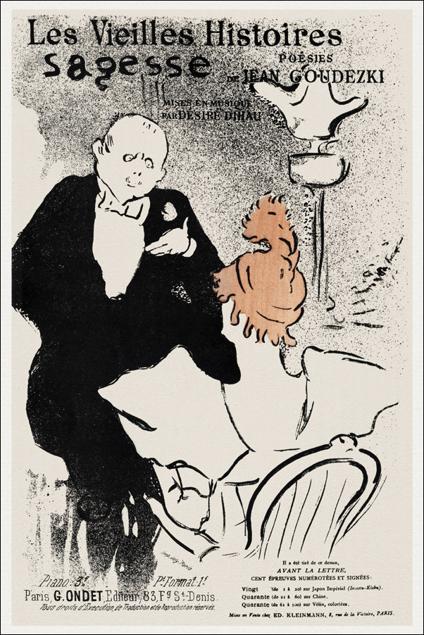 Galeria Plakatu, Plakat, Les Vieilles histoires: Sagesse, Henri De Toulouse-Lautrec, 40x50 cm