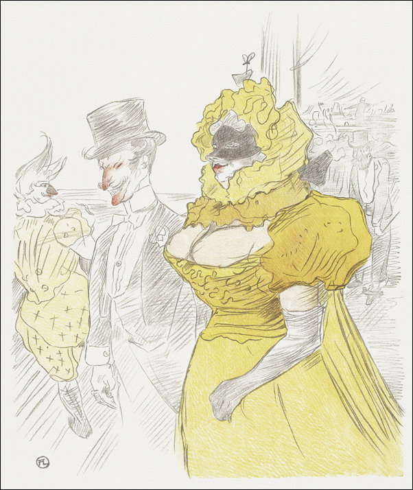 Galeria Plakatu, Plakat, Affiche Au Bal des Etudiants, Henri De Toulouse-Lautrec, 20x30 cm