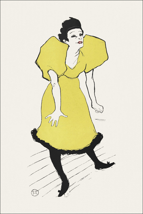 Galeria Plakatu, Plakat, Portret van komediespeelster Polaire op het toneel, Henri De Toulouse-Lautrec, 70x100 cm