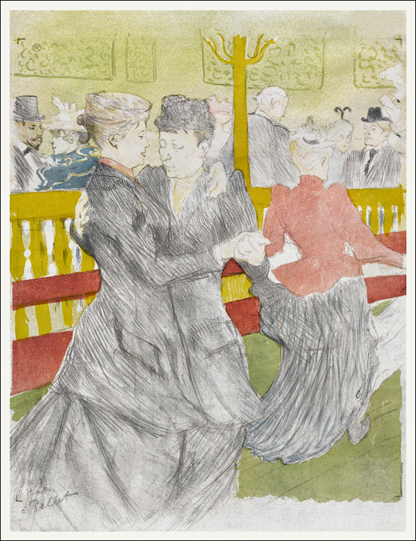 Galeria Plakatu, Plakat, Dance at the Moulin Rouge, Henri De Toulouse-Lautrec, 29,7x42 cm
