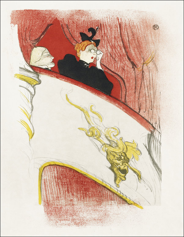 Galeria Plakatu, Plakat, Balcony with a Gilded Grotesque Mask, Henri De Toulouse-Lautrec, 61x91,5 cm