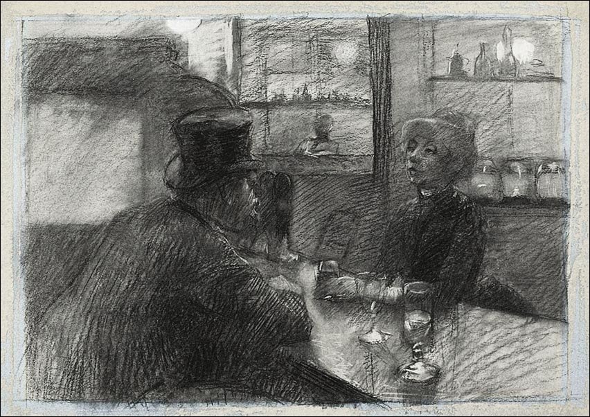 Galeria Plakatu, Plakat, Bar of the Café of the rue de Rome, Henri De Toulouse-Lautrec, 40x30 cm