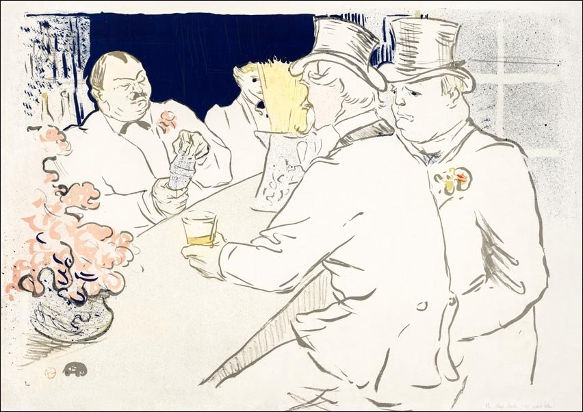 Galeria Plakatu, Plakat, The Irish and American Bar, Rue Royale, Henri De Toulouse-Lautrec, 42x29,7 cm