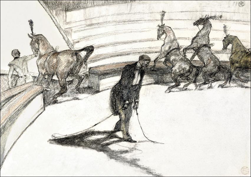 Galeria Plakatu, Plakat, At the Circus: Free Horses, Henri De Toulouse-Lautrec, 91,5x61 cm