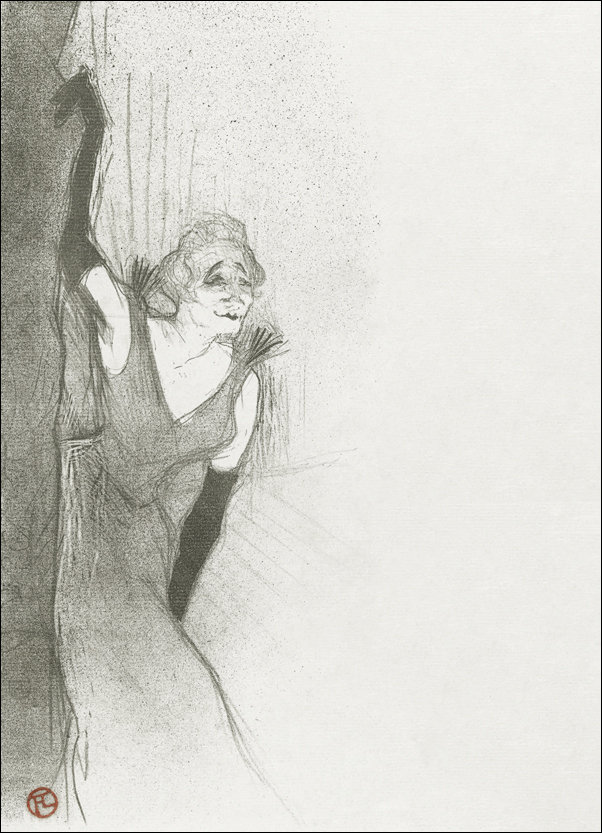 Galeria Plakatu, Plakat, Portrait of the Singer Yvette Guilbert on Stage, Henri De Toulouse-Lautrec, 50x70 cm