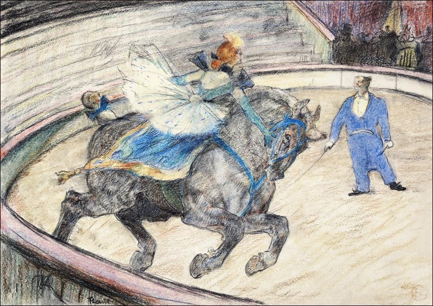 Galeria Plakatu, Plakat, At the Circus: Work in the Ring, Henri De Toulouse-Lautrec, 30x20 cm