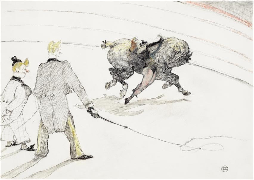 Galeria Plakatu, Plakat, At the Circus: Acrobats, Henri De Toulouse-Lautrec, 50x40 cm