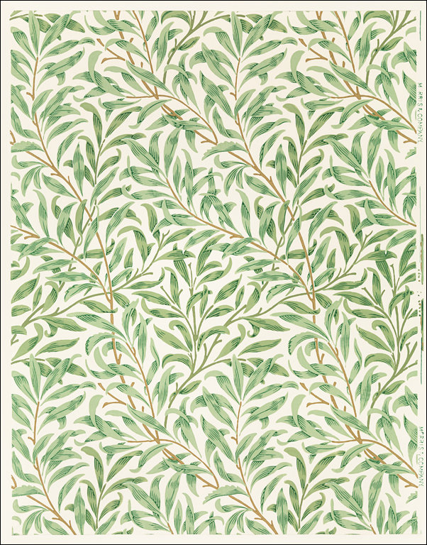 Galeria Plakatu, Plakat, Vintage willow bough vintage illustration wall art print and poster design remix from the original artwork by William Morris.