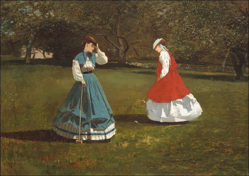 Galeria Plakatu, Plakat, A Game of Croquet, Winslow Homer, 84,1x59,4 cm