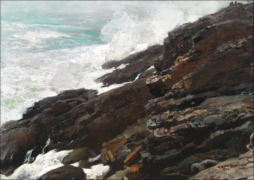 Galeria Plakatu, Plakat, High Cliff, Coast of Maine, Winslow Homer, 42x29,7 cm