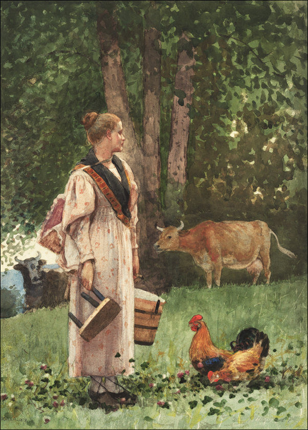 Galeria Plakatu, Plakat, The Milk Maid, Winslow Homer, 21x29,7 cm