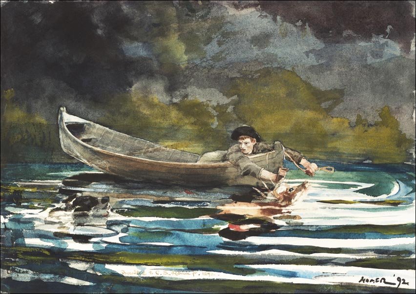Galeria Plakatu, Plakat, Sketch for Hound and Hunter, Winslow Homer, 42x29,7 cm