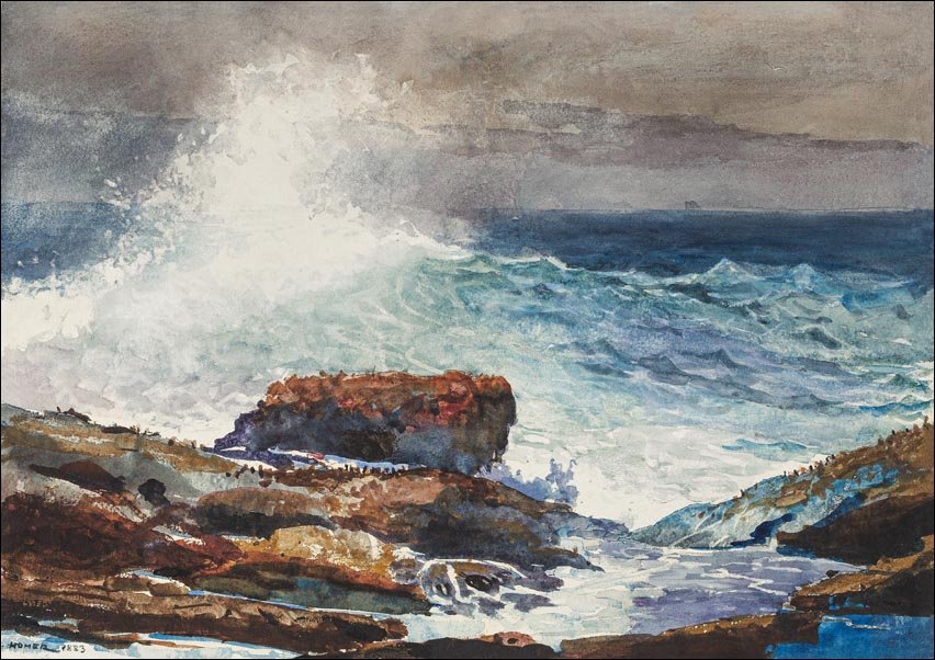 Galeria Plakatu, Plakat, Incoming Tide, Scarboro, Maine, Winslow Homer, 80x60 cm