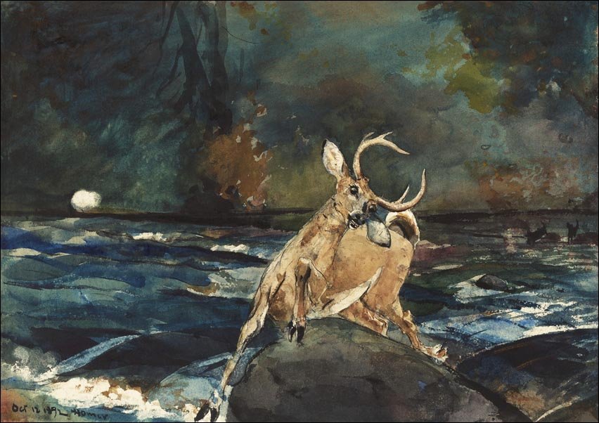 Galeria Plakatu, Plakat, A Good Shot, Adirondacks, Winslow Homer, 60x40 cm