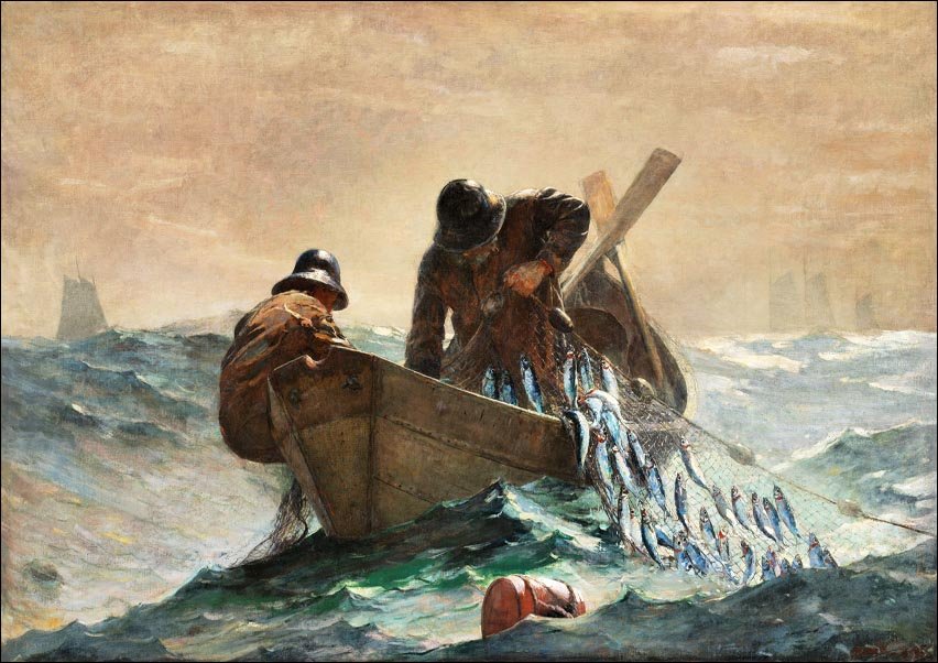 Galeria Plakatu, Plakat, The Herring Net, Winslow Homer, 42x29,7 cm