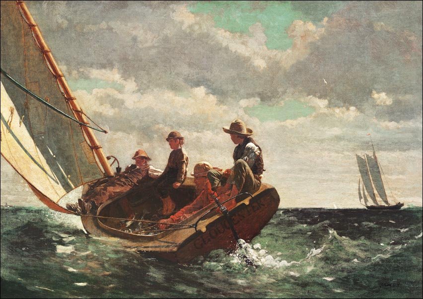 Galeria Plakatu, Plakat, Breezing Up, A Fair Wind, Winslow Homer, 42x29,7 cm