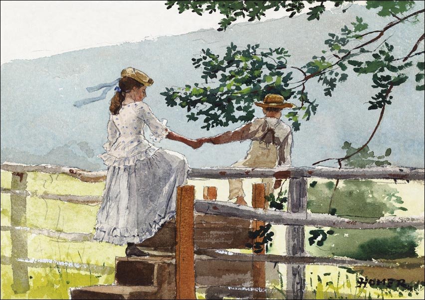 Galeria Plakatu, Plakat, On the Stile, Winslow Homer, 80x60 cm