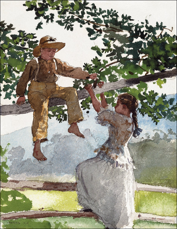 Galeria Plakatu, Plakat, On the Fence, Winslow Homer, 59,4x84,1 cm