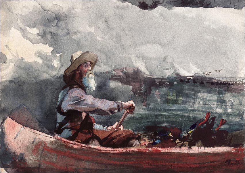 Galeria Plakatu, Plakat, Adirondacks Guide, Winslow Homer, 84,1x59,4 cm