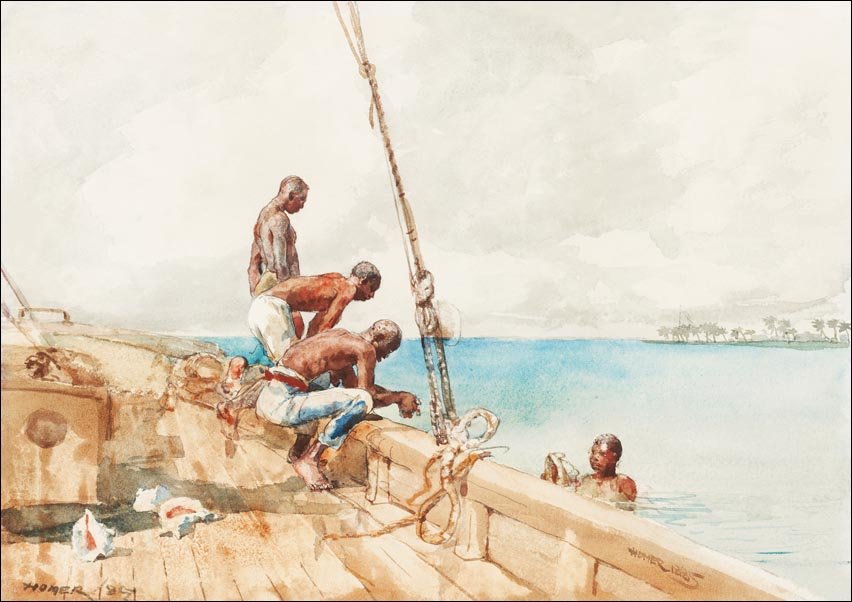 Galeria Plakatu, Plakat, The Conch Divers, Winslow Homer, 42x29,7 cm