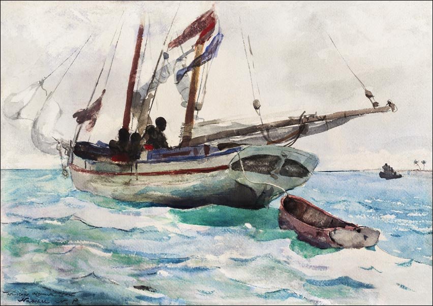 Galeria Plakatu, Plakat, Schooner–Nassau, Winslow Homer, 30x20 cm