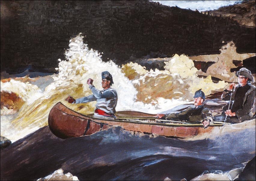 Galeria Plakatu, Plakat, Shooting the Rapids, Saguenay River, Winslow Homer, 100x70 cm