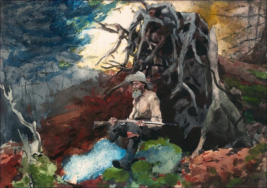 Galeria Plakatu, Plakat, Campfire, Adirondacks, Winslow Homer, 40x30 cm