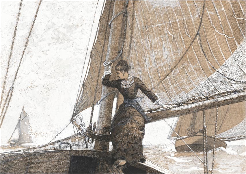Galeria Plakatu, Plakat, Yachting Girl, Winslow Homer, 60x40 cm