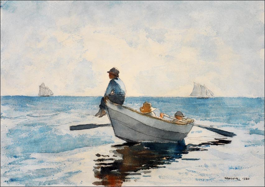 Galeria Plakatu, Plakat, Boys in a Dory, Winslow Homer, 91,5x61 cm