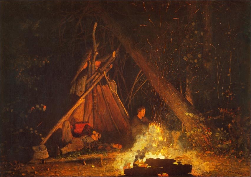 Galeria Plakatu, Plakat, Camp Fire, Winslow Homer, 42x29,7 cm