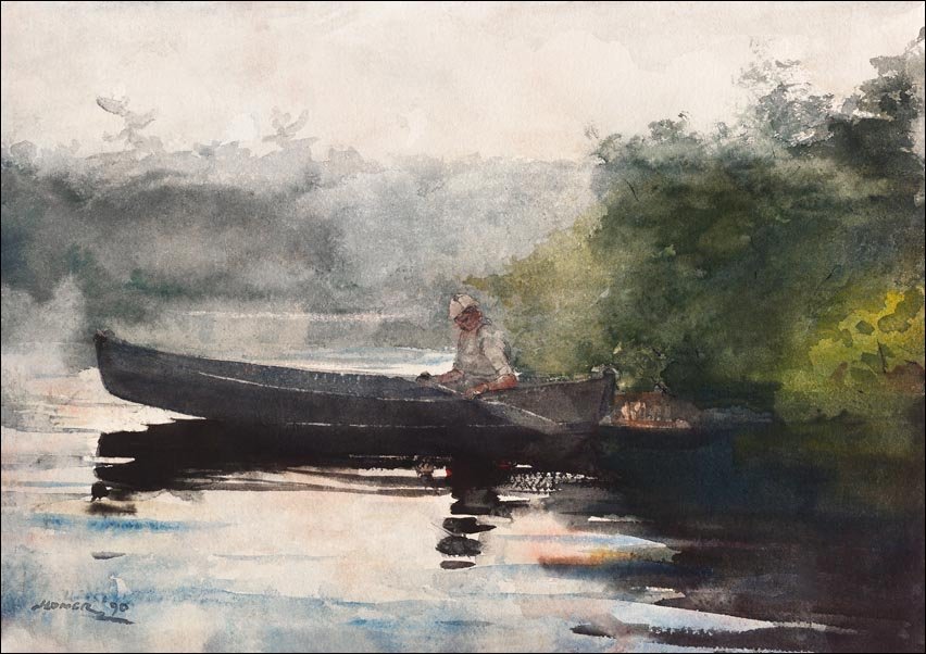 Galeria Plakatu, Plakat, The End of the Day, Adirondacks, Winslow Homer, 84,1x59,4 cm