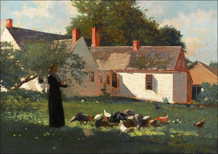 Galeria Plakatu, Plakat, Farmyard Scen, Winslow Homer, 40x30 cm