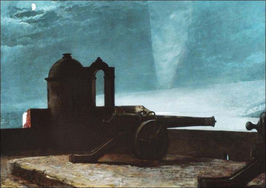 Galeria Plakatu, Plakat, Searchlight on Harbor Entrance, Santiago de Cuba, Winslow Homer, 60x40 cm