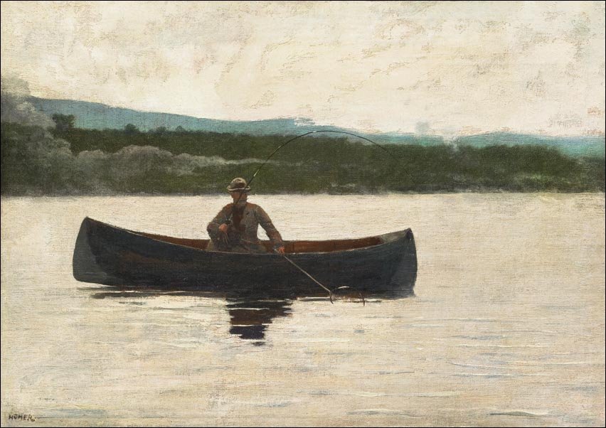 Galeria Plakatu, Plakat, Playing a Fish, Winslow Homer, 84,1x59,4 cm