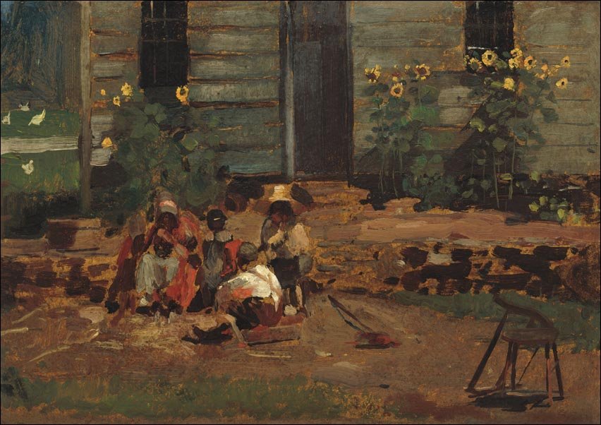 Galeria Plakatu, Plakat, Sketch of a Cottage Yard, Winslow Homer, 60x40 cm