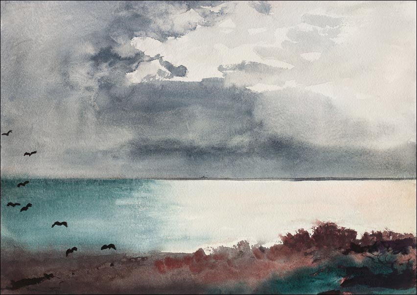 Galeria Plakatu, Plakat, Breaking Storm, Coast of Maine, Winslow Homer, 42x29,7 cm