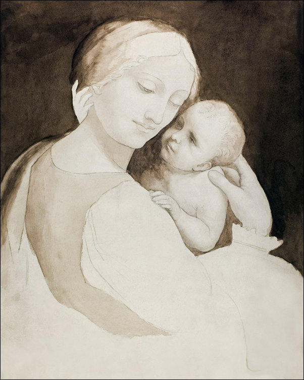 Galeria Plakatu, Plakat, Madonna and Child, and Fragment of Woman’s Torso, Leonardo Da Vinci, 40x50 cm