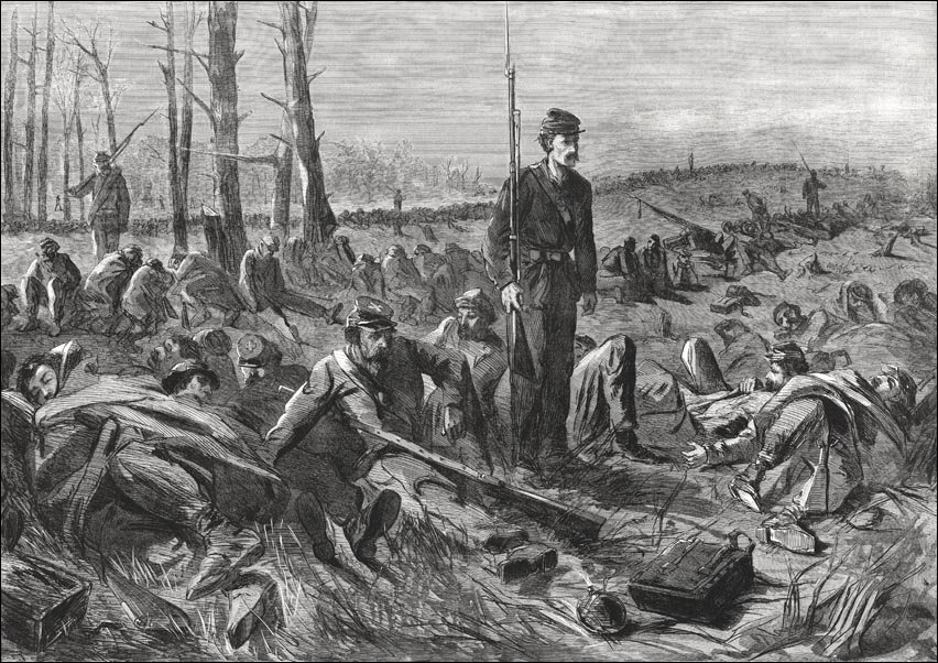 Galeria Plakatu, Plakat, Army of the Potomac–Sleeping on Their Arms, Winslow Homer, 42x29,7 cm
